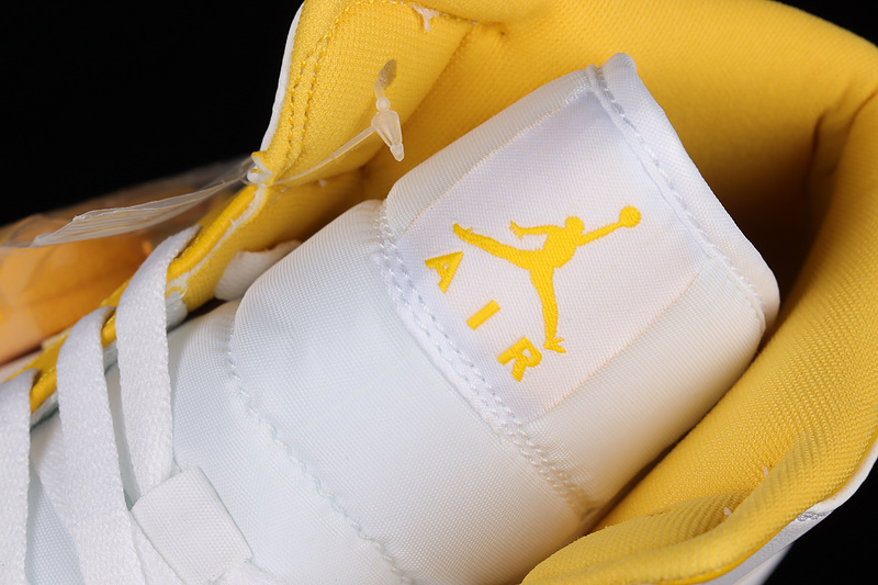 Air Jordan 1 Mid Pollen White/University Gold/White 13