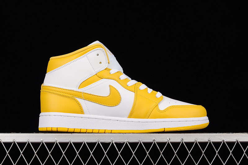 Air Jordan 1 Mid Pollen White/University Gold/White 25