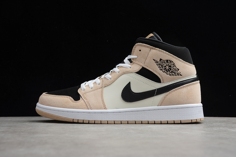 Air Jordan 1 Mid Se Milk Tea Barely Orange/Black/White 7