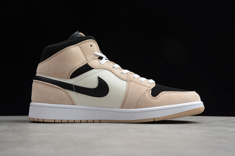 Air Jordan 1 Mid Se Milk Tea Barely Orange/Black/White 13