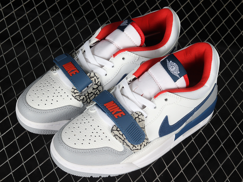 Air Jordan Legacy 312 Low White/French Blue-Wolf Grey-University Red 7