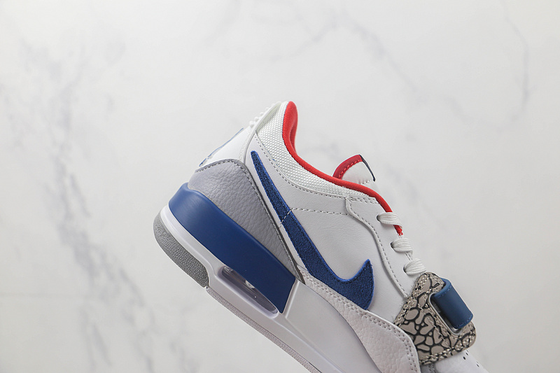 Jordan Legacy 312 Low White/French Blue/Wolf Grey/University Red 15