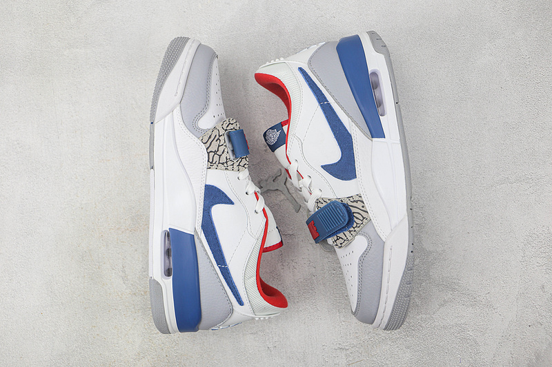 Jordan Legacy 312 Low White/French Blue/Wolf Grey/University Red 17