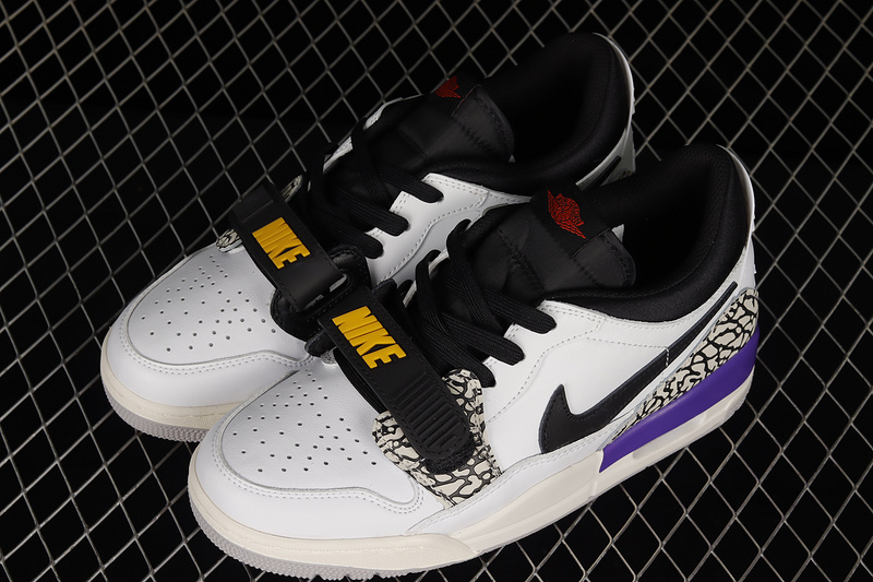 Jordan Legacy 312 Low Gs Lakers Summit White/Black/Varsity Purple 21