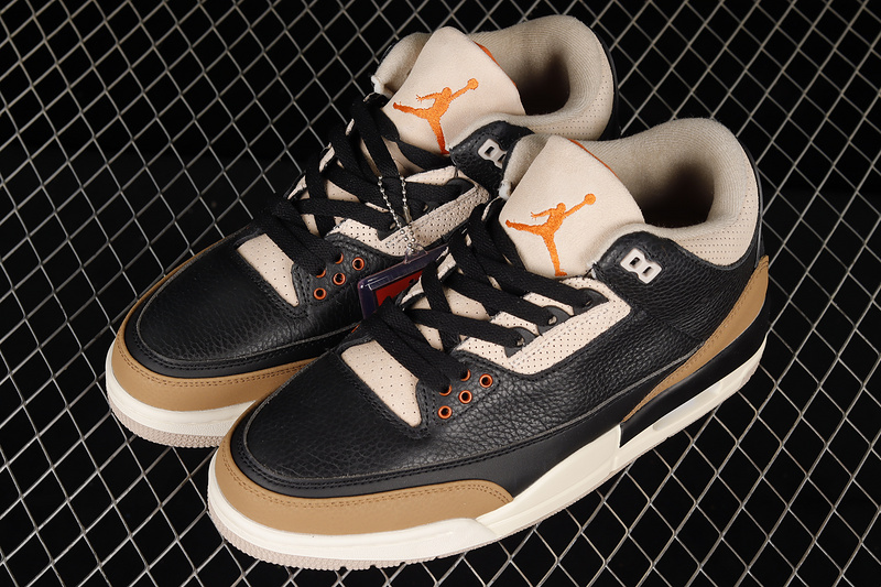 Air Jordan 3 Retro Desert Elephant Black/Rush Orange-Fossil Stone-Sail 3