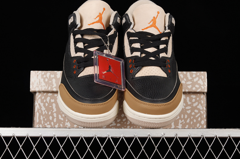 Air Jordan 3 Retro Desert Elephant Black/Rush Orange-Fossil Stone-Sail 13