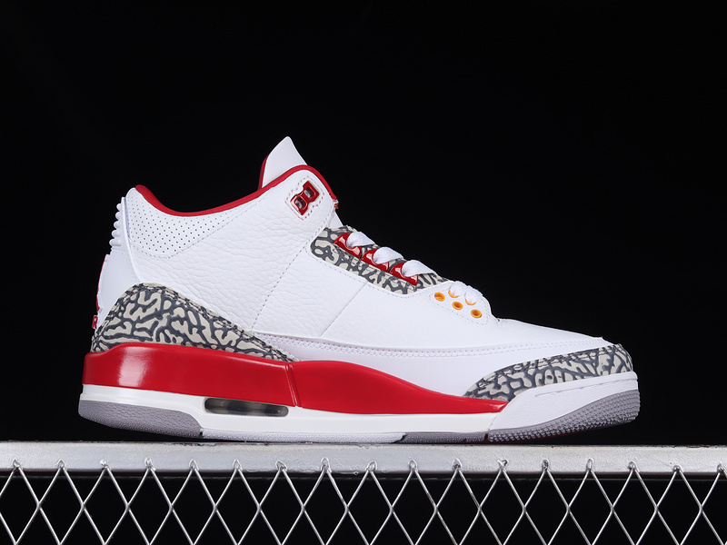 Air Jordan 3 Retro White/Light Curry/Cardinal Red/Cement Grey 7