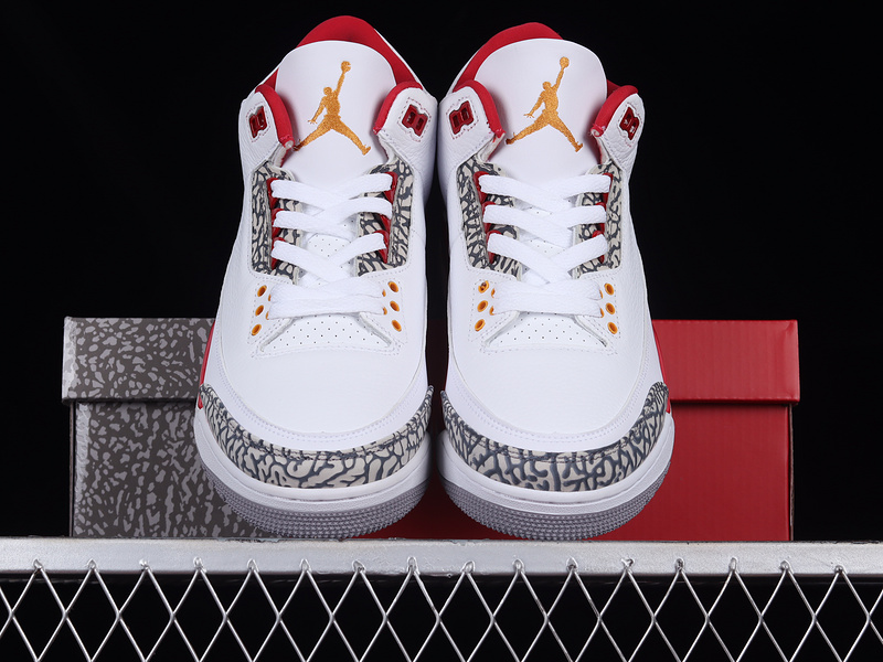 Air Jordan 3 Retro White/Light Curry/Cardinal Red/Cement Grey 27