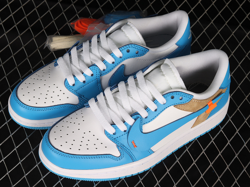 Air Jordan 1 Low Og White/Blue/Light Khaki 17