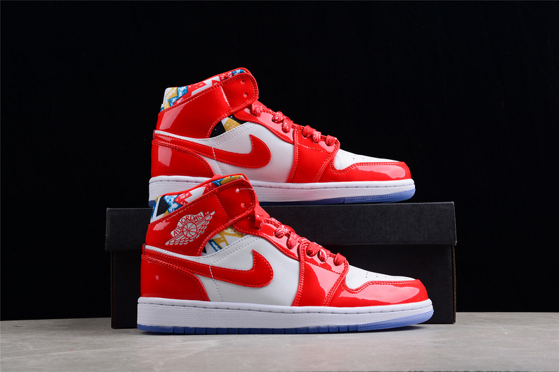 Air Jordan 1 Mid Se Barcelona Sweater Chile Red/White/Pollen 33