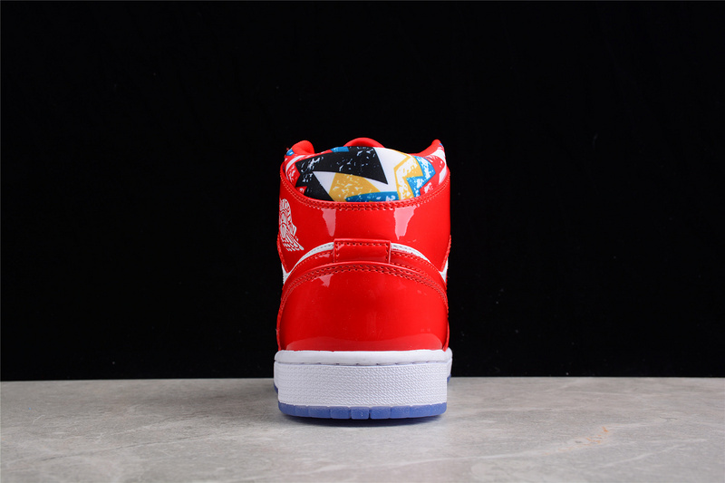 Air Jordan 1 Mid Se Barcelona Sweater Chile Red/White/Pollen 39