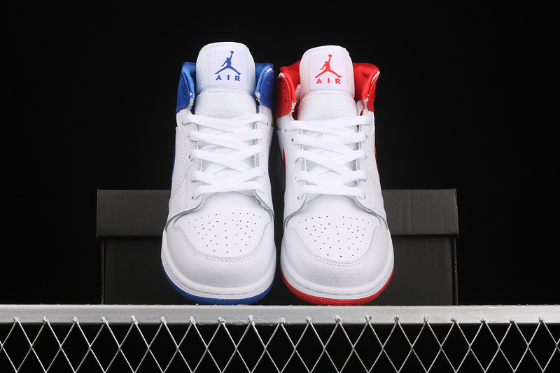 Air Jordan 1 Mid Gs 85 White/Multi-Color/Chile Red 5