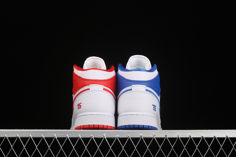 Air Jordan 1 Mid Gs 85 White/Multi-Color/Chile Red 27