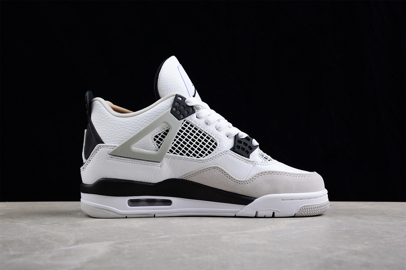 Air Jordan 4 Retro Military Black White/Black/Neutral Grey 3