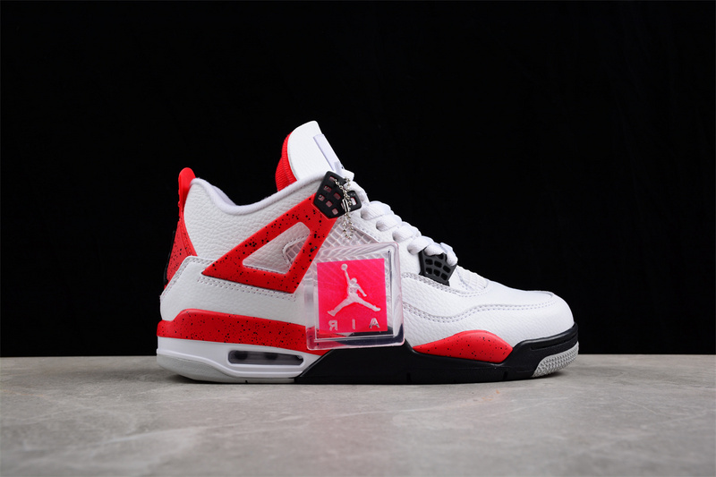 Air Jordan 4 Red Cement White/Fire Red-Black-Neutral Grey 3