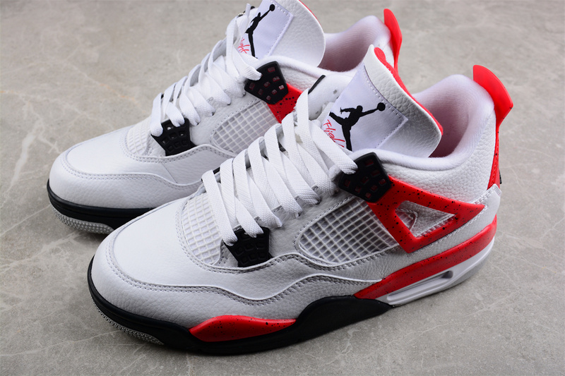 Air Jordan 4 Red Cement White/Fire Red-Black-Neutral Grey 21