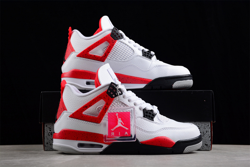 Air Jordan 4 Red Cement White/Fire Red-Black-Neutral Grey 27