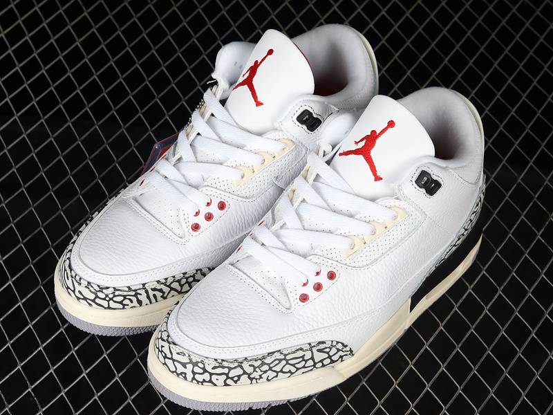 Air Jordan 3 White Cement Reimagined Summit White/Fire Red-Black-Cement Grey 11