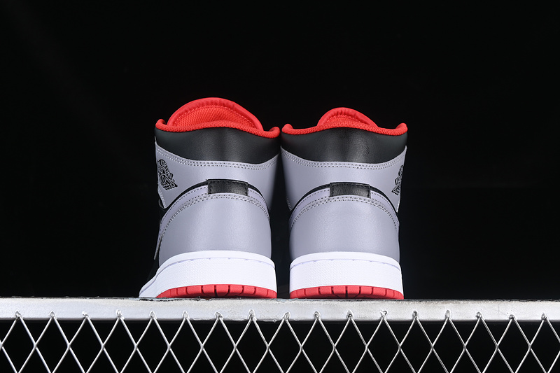 Air Jordan 1 Mid Black/Cement Grey/Fire Red/White 15