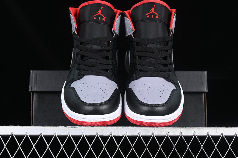 Air Jordan 1 Mid Black/Cement Grey/Fire Red/White 23