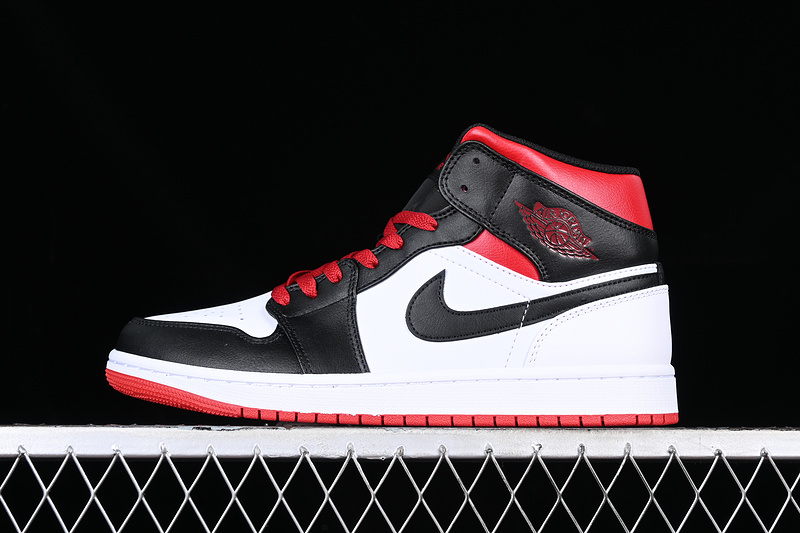 Air Jordan 1 Mid Se Craft White/Black/Red 21