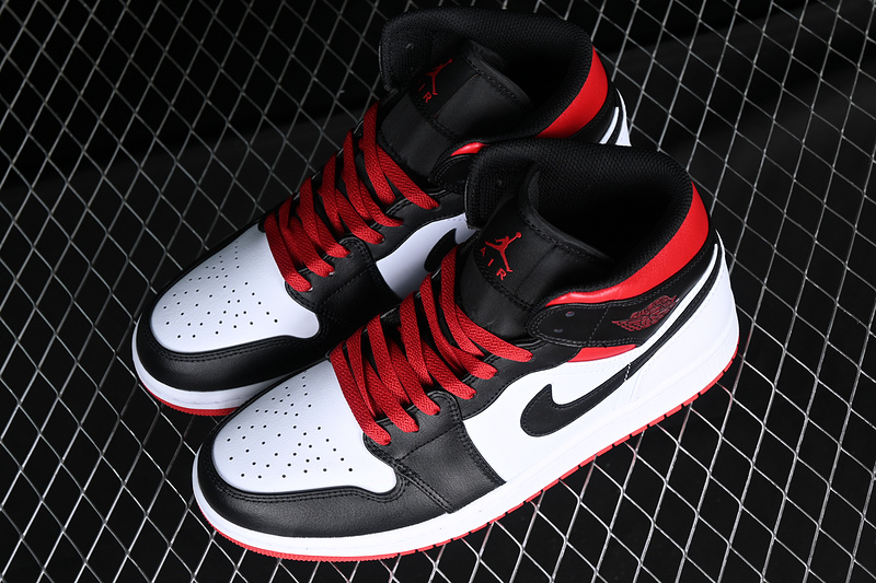 Air Jordan 1 Mid Se Craft White/Black/Red 27