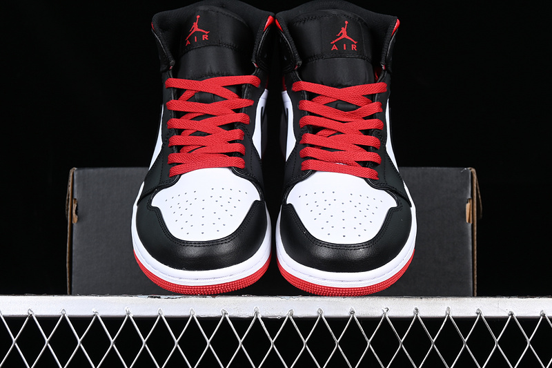 Air Jordan 1 Mid Se Craft White/Black/Red 31