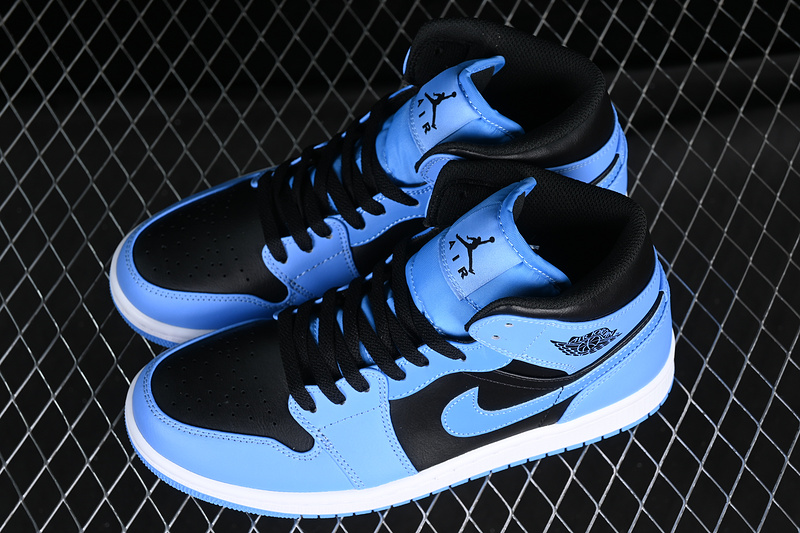 Air Jordan 1 Mid Black/Blue 9