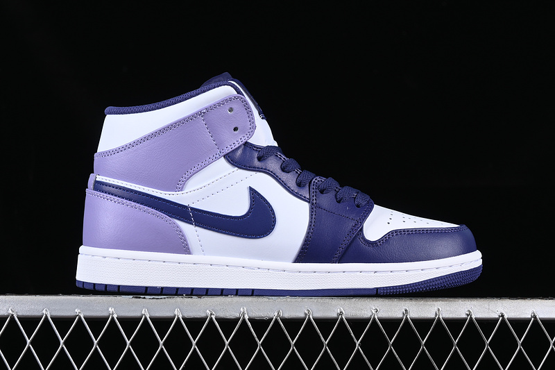 Air Jordan 1 Mid White/Purple 11