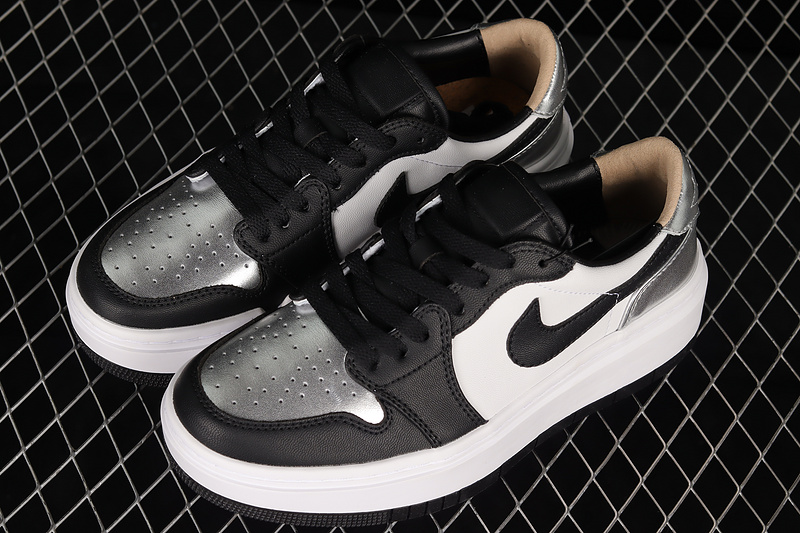 Air Jordan 1 Elevate Low Silver Toe White/Black-Silver 3