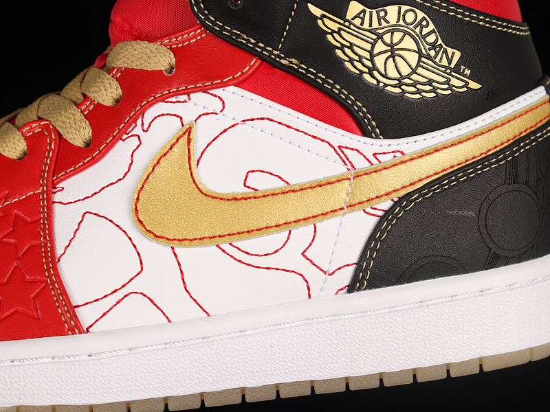 Air Jordan 1 Mid Se Gc Xq 2022 White/Gold Dust/Sport Red 29