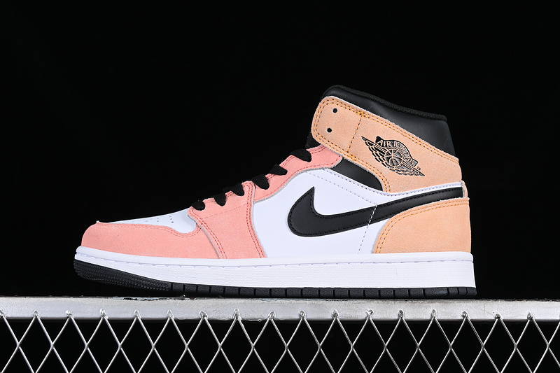 Air Jordan 1 Mid White/Pink/Black 19