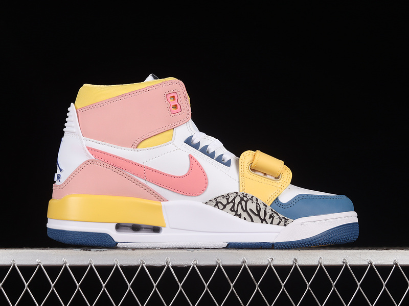 Air Jordan Legacy 312 Gs White/Coral Pink/White/French Blue/Brilliant Topaz 11