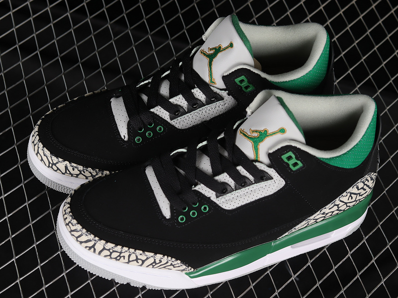 Air Jordan 3 Retro Black/Pine Green/Cement Grey/White 27