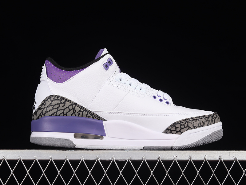 Air Jordan 3 Retro Dark Iris White/Black/Dark Iris/Cement Grey 5