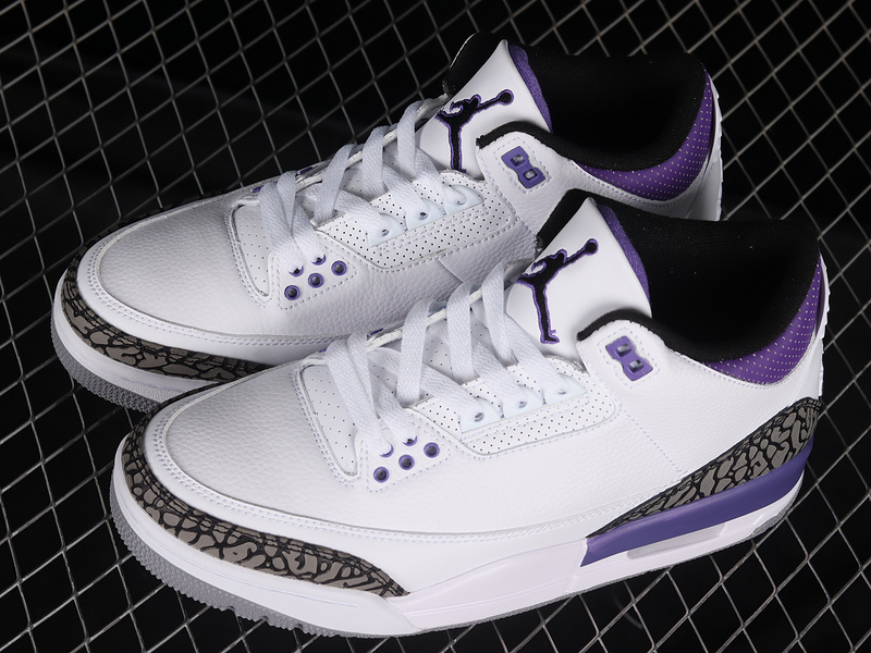 Air Jordan 3 Retro Dark Iris White/Black/Dark Iris/Cement Grey 9