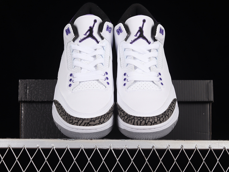 Air Jordan 3 Retro Dark Iris White/Black/Dark Iris/Cement Grey 19