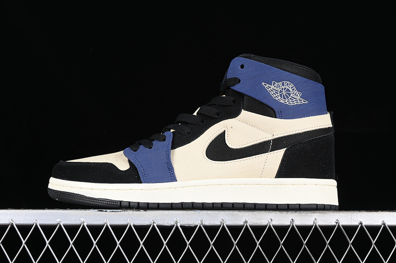 Air Jordan 1 Zoom Cmft Grey/Black/Blue 25