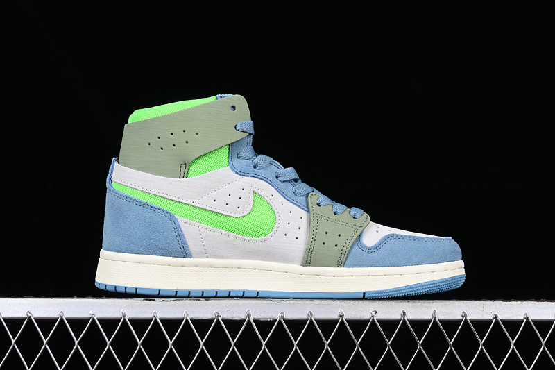 Air Jordan 1 Zoom Cmft Grey/Blue/Green 7