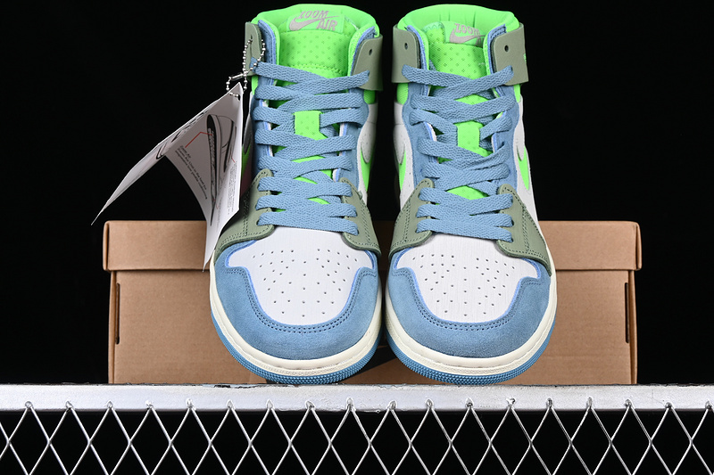 Air Jordan 1 Zoom Cmft Grey/Blue/Green 15