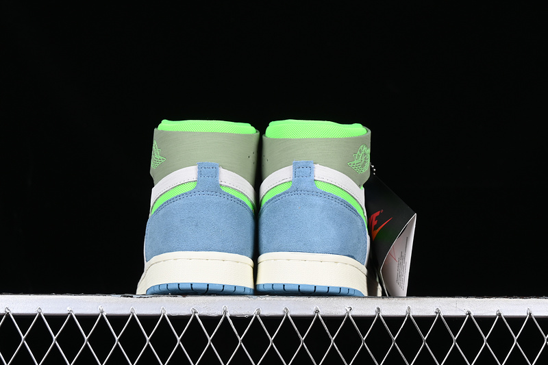 Air Jordan 1 Zoom Cmft Grey/Blue/Green 19