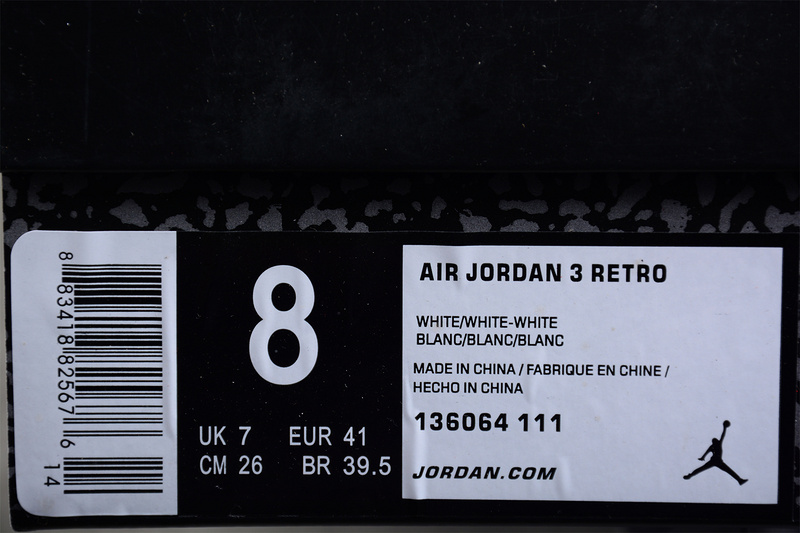 Air Jordan 3 Retro White/White-White 21