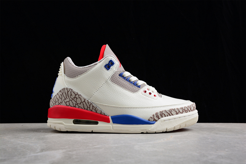 Air Jordan 3 Retro International Flight Sail/Sport Royal-Fire Red 3