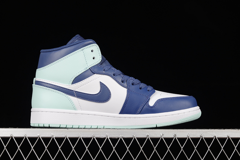 Air Jordan 1 Mid Blue Mint Mystic Navy/Mint Foam/White 5