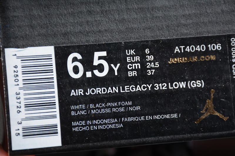 Gz Air Jordan Legacy 312 White/Black Pink Foam 19