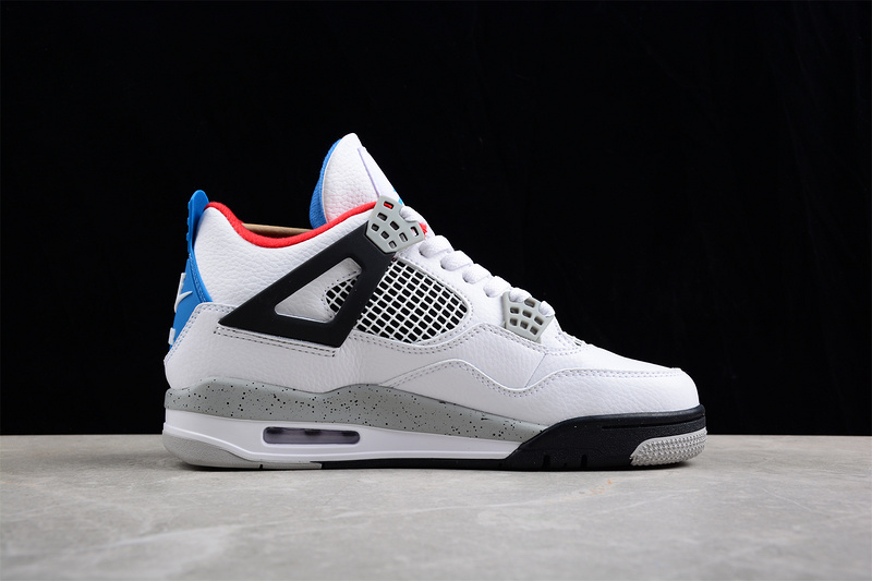 Air Jordan 4 Retro Se What The 4 White/Military Blue-Fire Red-Tech Grey 13