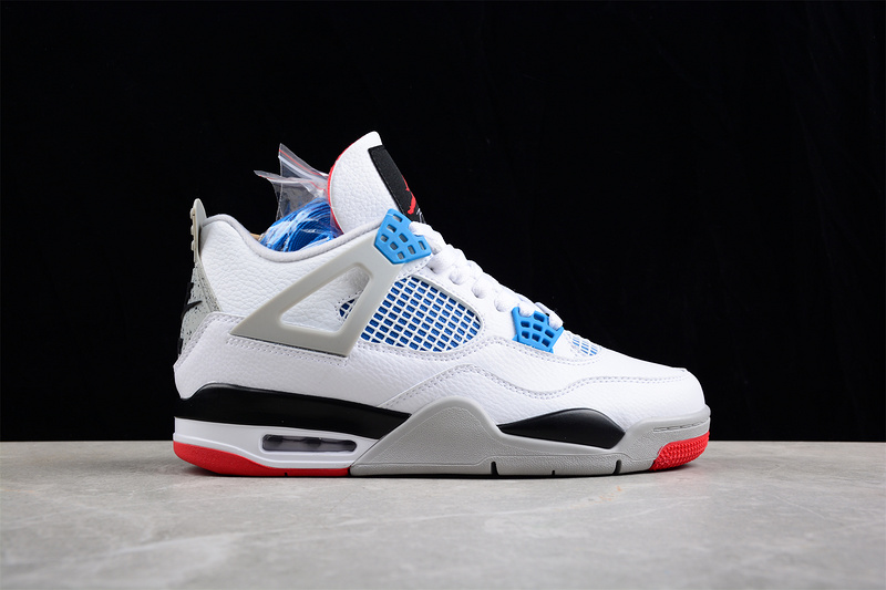 Air Jordan 4 Retro Se What The 4 White/Military Blue-Fire Red-Tech Grey 27