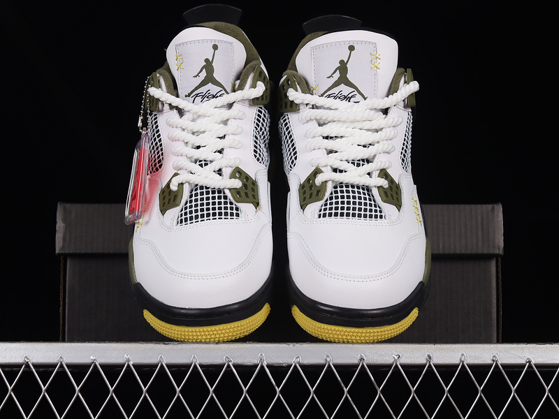 Air Jordan 4 Retro White/Black/Green 17