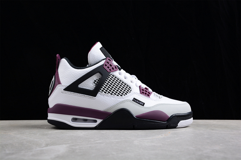 Paris Saint-Germain X Air Jordan 4 Retro White/Neutral Grey/Black/Bordeaux 7