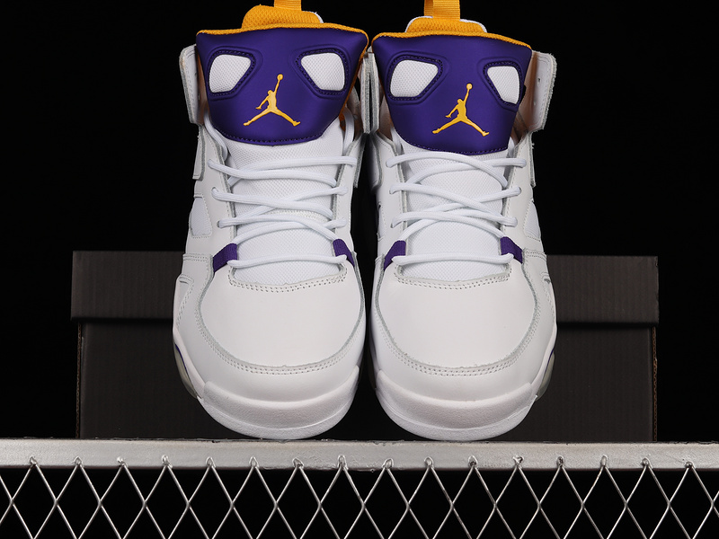 Jordan Flight Club 91 Lakers White/Court Purple/University Gold 15